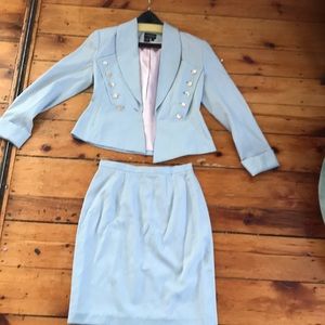 2 piece grey blue never been worn suit